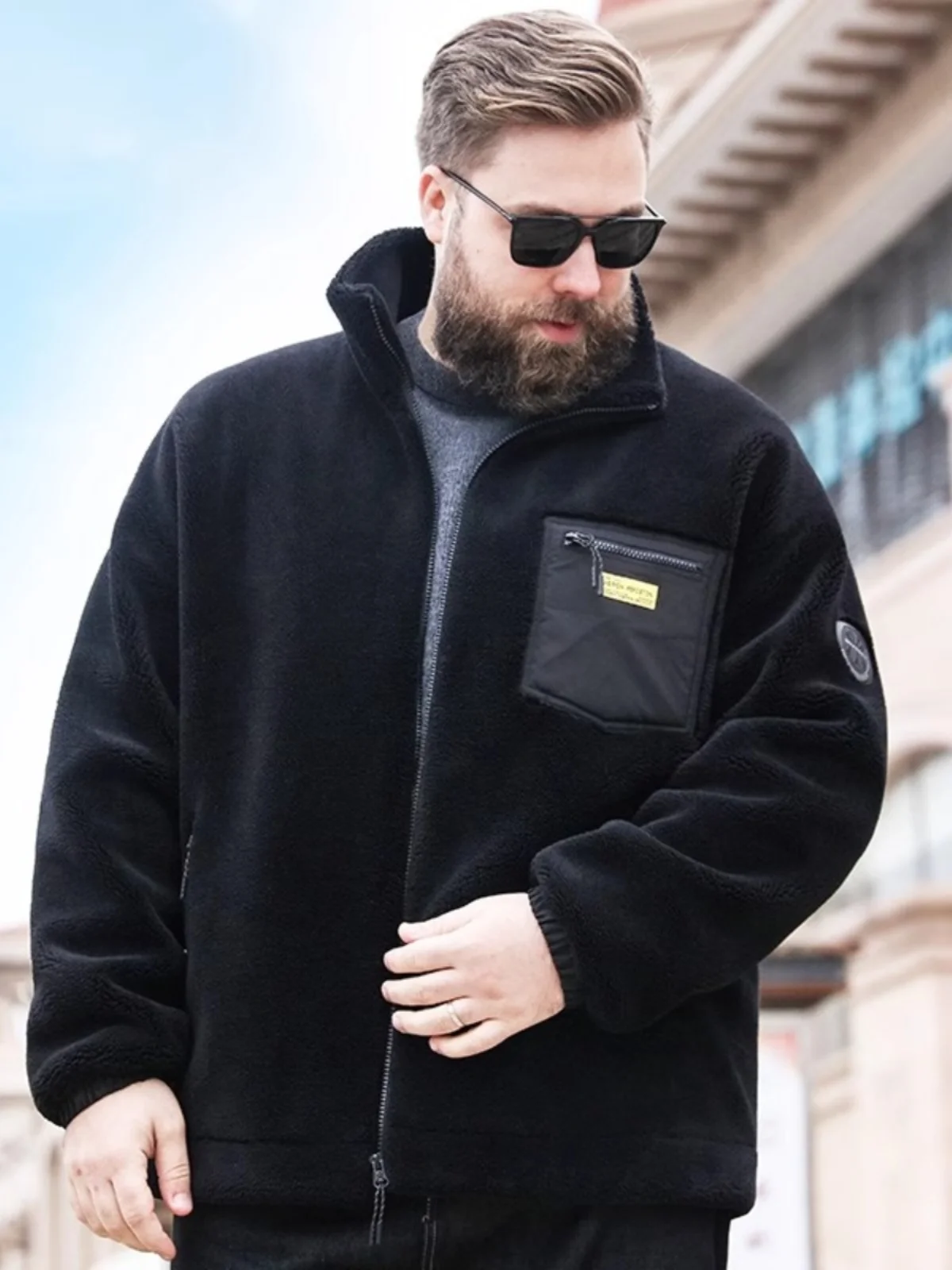 

Мужская зимняя теплая куртка оверсайз из вельвета с длинными рукавами на молнии, повседневная, свободного кроя