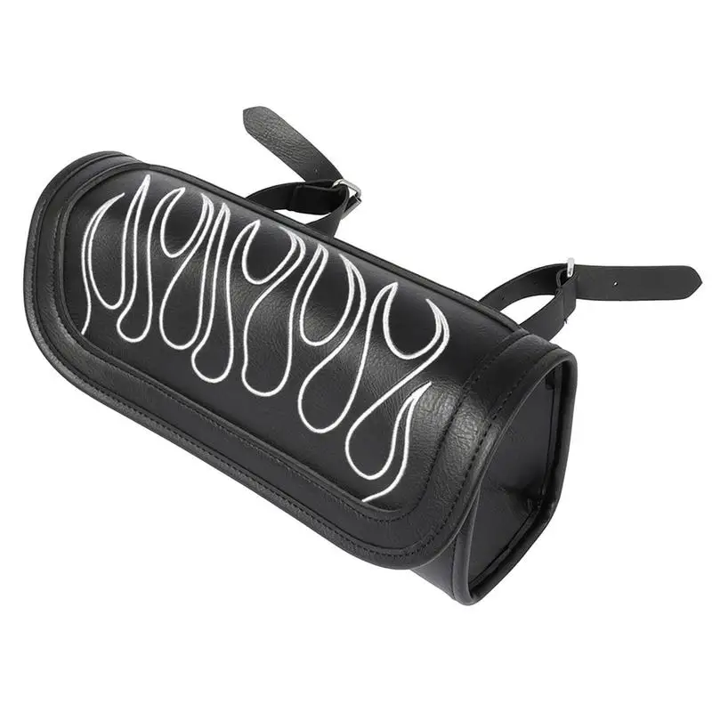 Motorcycle Tool Bag Retro Motorcycle Front Fork Handlebar Bag Tool Side Pack Handlebar Saddlebag Roll Barrel Racing Tail Barrel