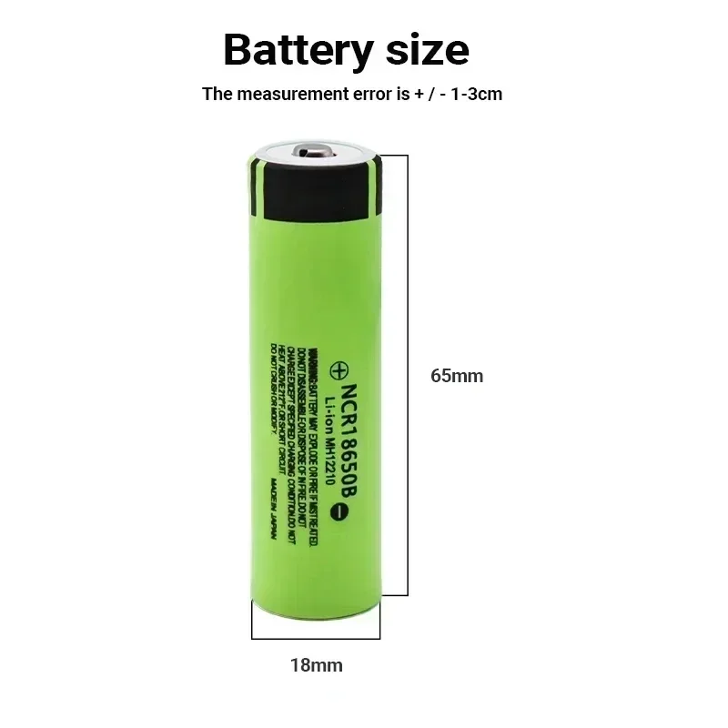 INR18650-34B 3400mAh 3.7V 20A Rechargeable 18650 Lithium Ion Battery for Toys Power Tools Flashlight