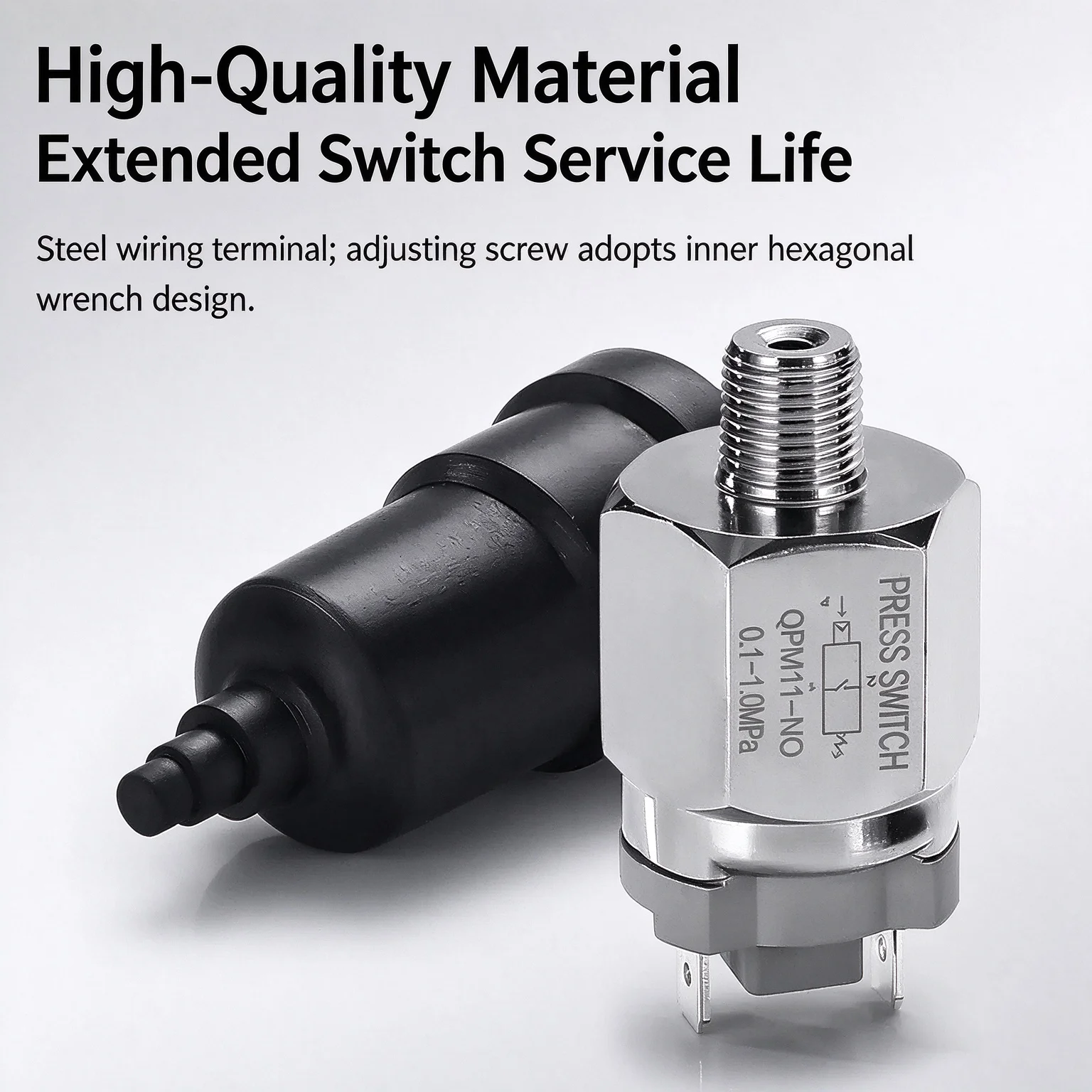 QPM Micro Adjustable Pneumatic Air Pressure Switch QPM11-NO-01 NC for Compressor Hydraulic Diaphragm Automatic Controller