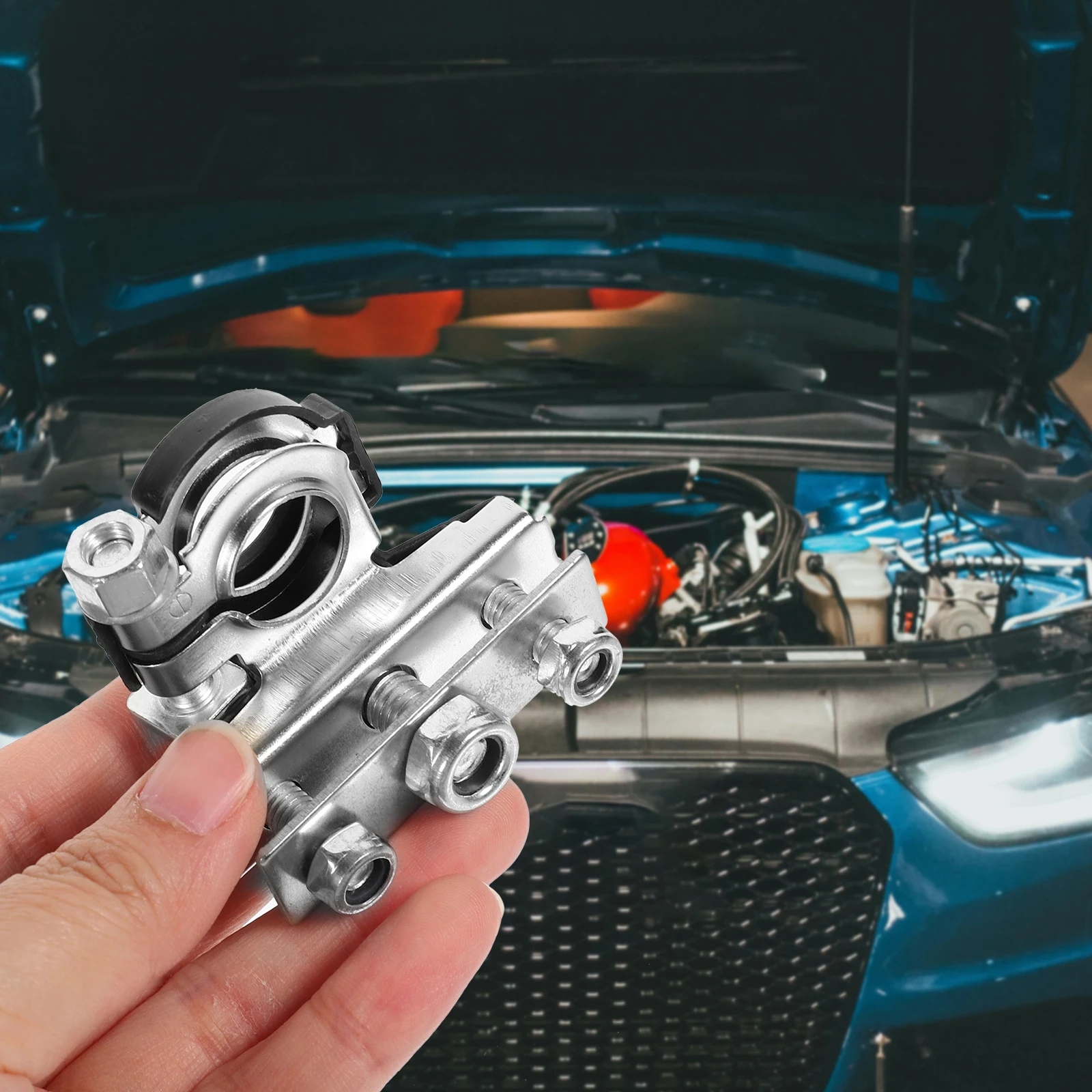 

3 Way Terminal Connector Auto Clamp Top Post Terminals Car Vehicle Electric Cable Clamps Parts Engine Components