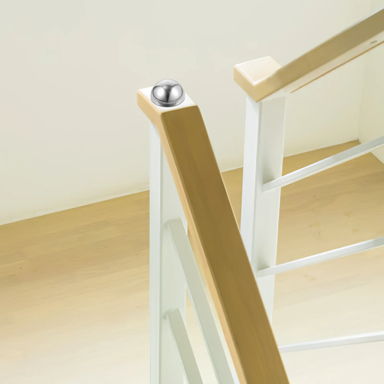 

2Pcs Stainless Steel Hemisphere Ball Polished Mirror Surface Decorative Half Ball for Outdoor Garden Pool Fence Handrail