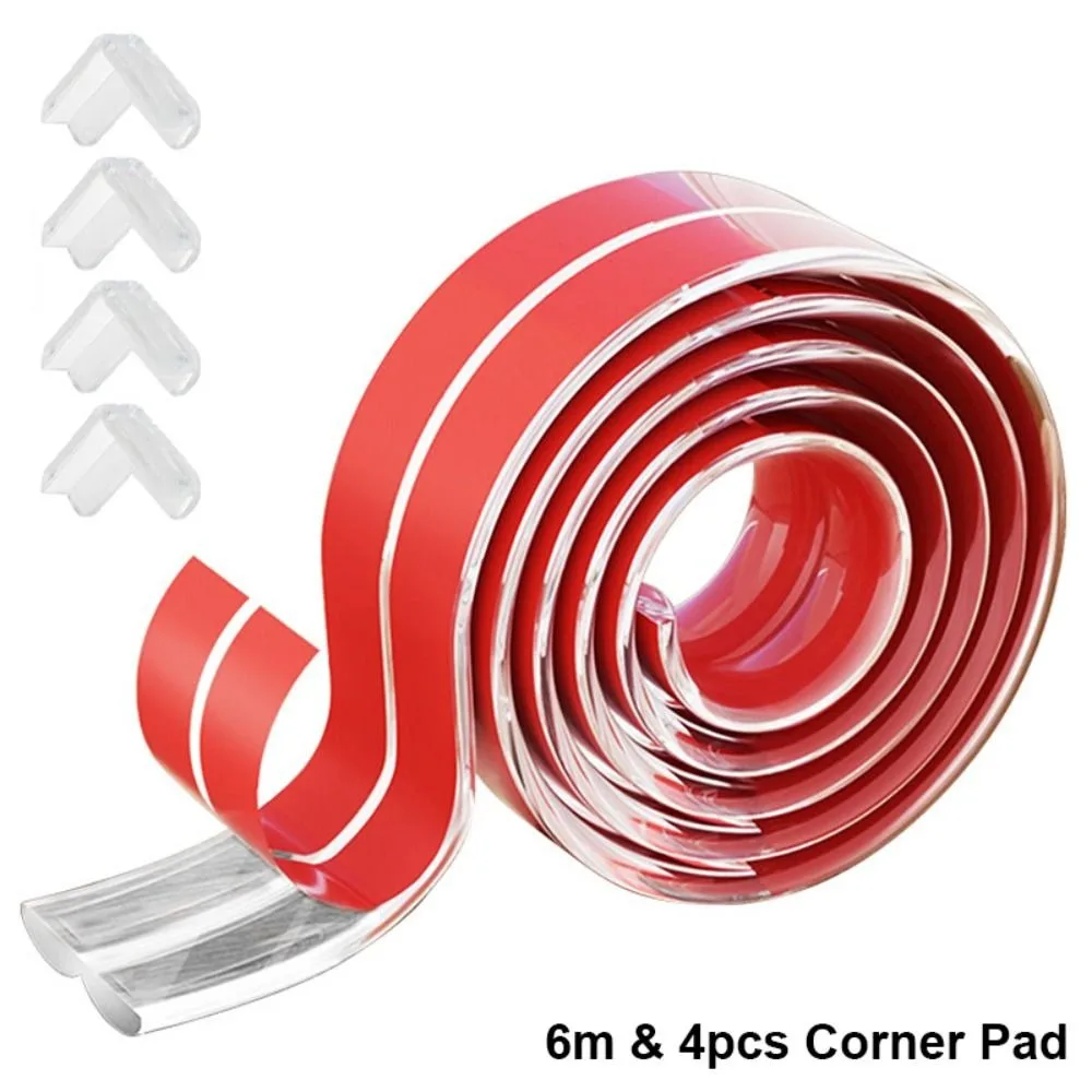 Professional Self Adhesive Baby Proofing Soft Sharp Corner Corner Guard Strip Transparent Household Furniture Bumper Kids Safety