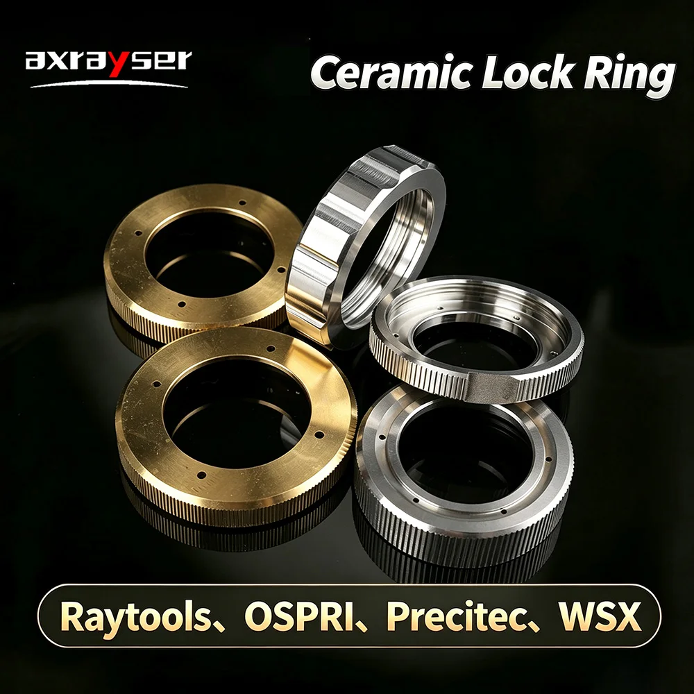 Ceramic Locking Ring Laser Fasten Nut for Raytools BM111 BT240 WSX Precitec Ospri Laser Cutting Head Locking Ring Accessories