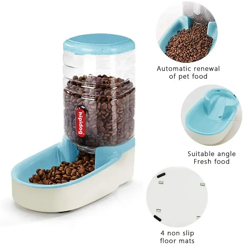 Automatische Hondenvoeder Waterer Zwaartekracht Huisdierenvoer Dispensers Kat Water Dispenser Grote Capaciteit Opslagcontainer Waterbak