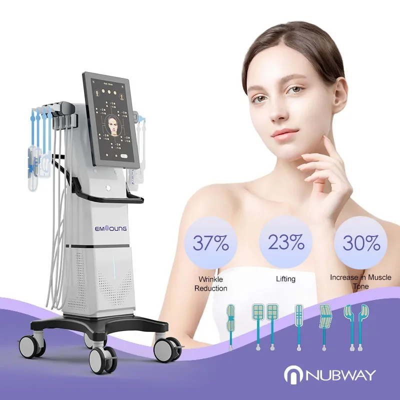 Newest Standing Electromagnetic Emrf Massager Em Rf Face Lifting Machine