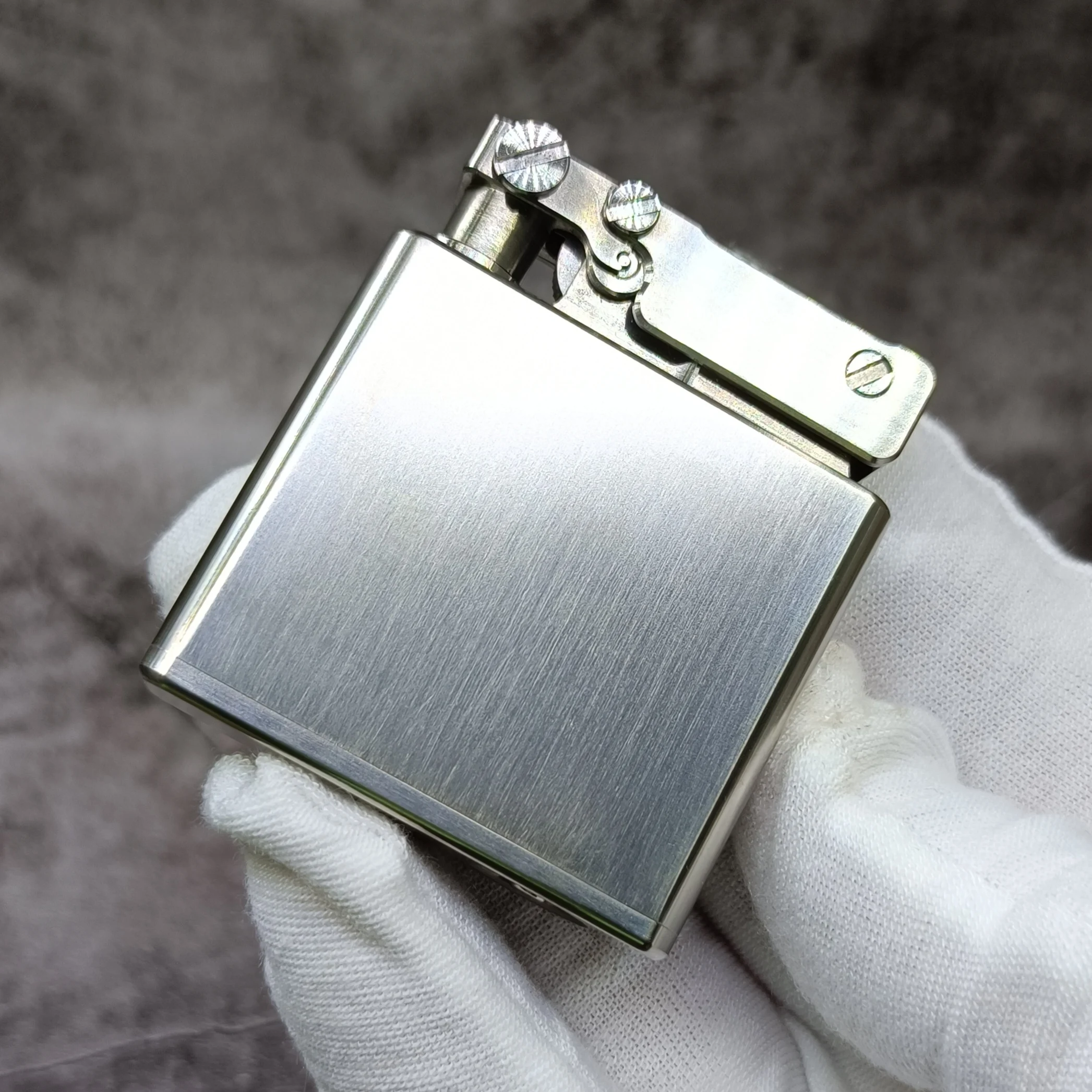 Windproof Kerosenes Trench Lighter 316 Steel Titanium Mecha Flint Wick Rechargeable Petrol Lighter Portable Vintage Men Gift