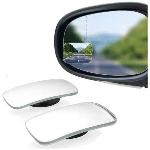 Square Frameless Real Glass Ultra Thin Blind Spot Mirror 360  Degree Useful High Visibility Anti-Accident 2022 Trend Model