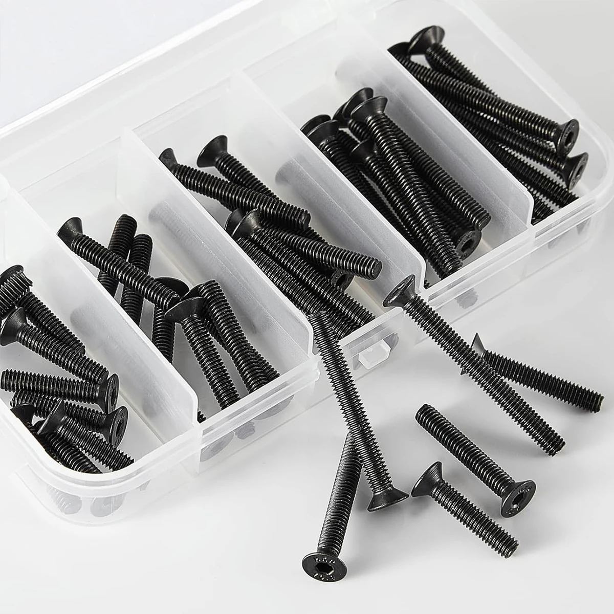 50 قطعة M4x30/35/40/45/50 مللي متر شقة رئيس عرافة المسمار غاطسة رئيس الترباس ، الصف 10.9 الكربون الصلب
