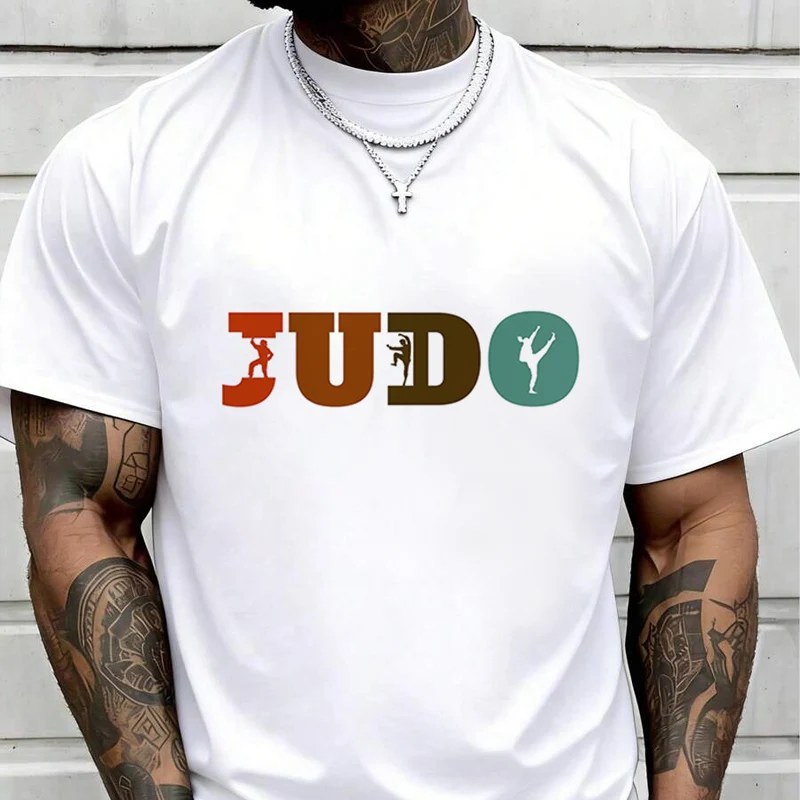 Retro Judo Judoka Vintage Creative Print T Shirt Summer Short-sleeved Casual Tee Men Women Streetwear Loose T-shirt