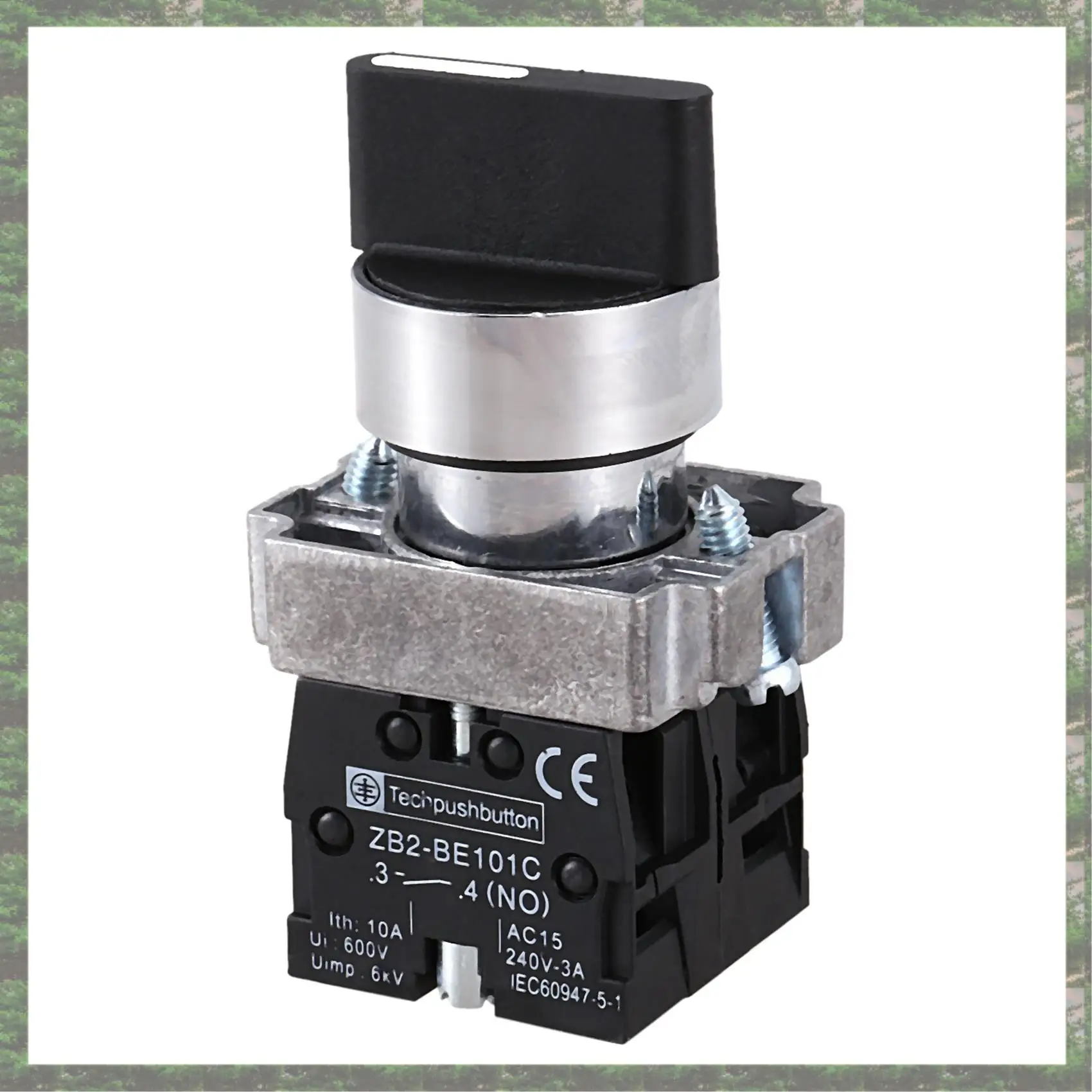 Best Of 2025-10X 22 мм с фиксацией 2 NO 3-позиционный поворотный переключатель ZB2-BE101C Черный