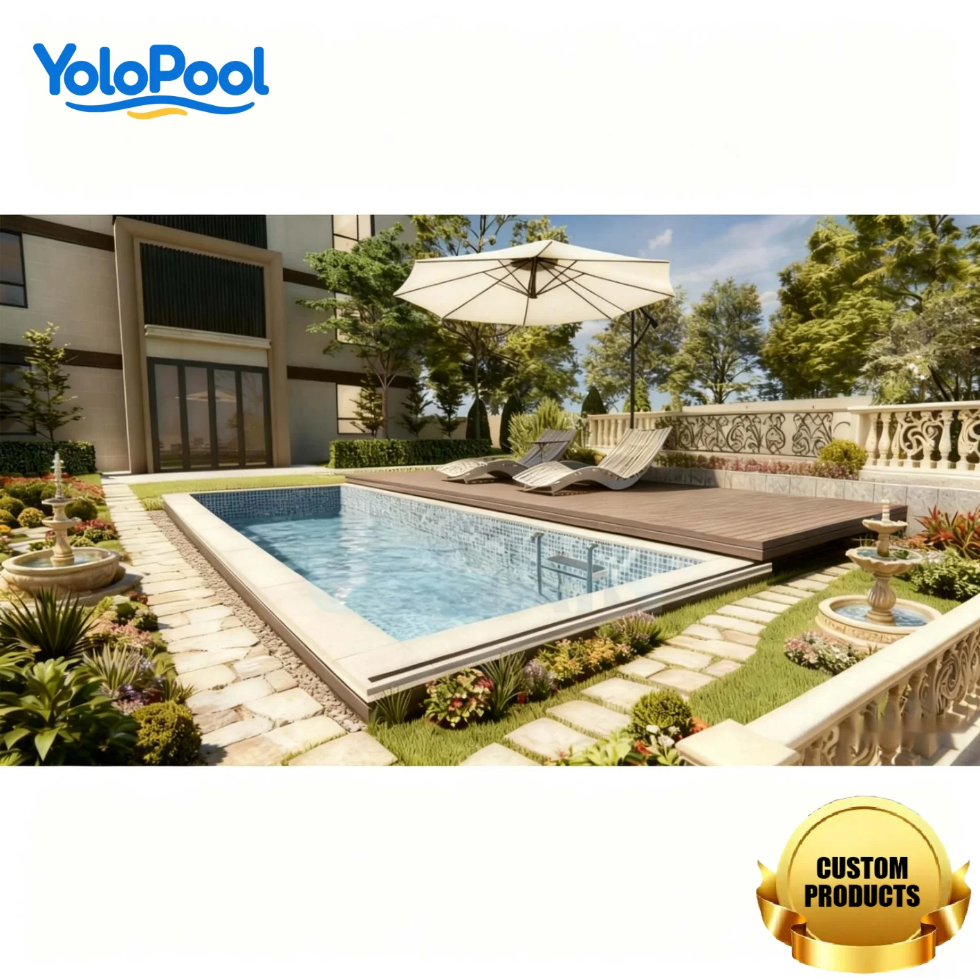 SS304 Stainless Steel Pool Covers Swimspa Cover 2 Year Warranty Durable Easy Install for Hotels Pools Customizeable