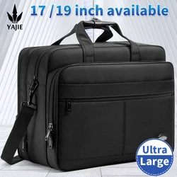 Maleta de Grande Capacidade para Homens, Bolsa de Negócios, Bolsas de Ombro, Bolsa Mensageiro, 15,6 