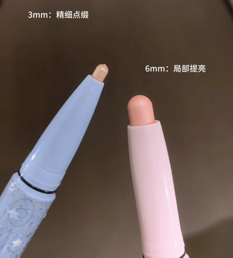 Flor saber concha pérola coleção dupla cabeça shimmer delineador caneta deitado bicho da seda à prova dwaterproof água iluminador branco rosa sombra