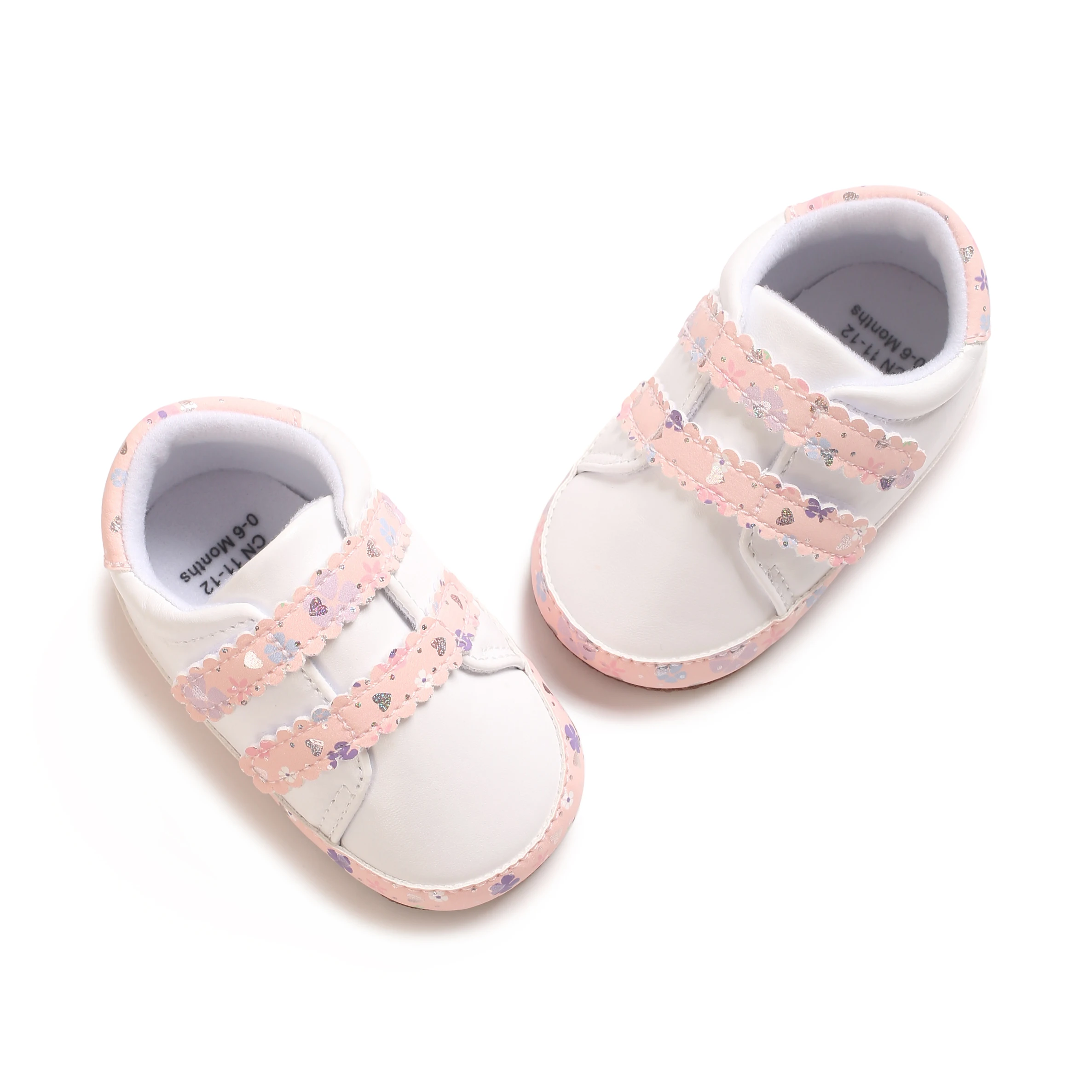 VALEN SINA Frühlingsschuhe für Babys, Neugeborene, Mädchen, Freizeit-, Tauf- und rutschfeste Laufschuhe, weiße Sneaker mit weicher Sohle – Detail 8