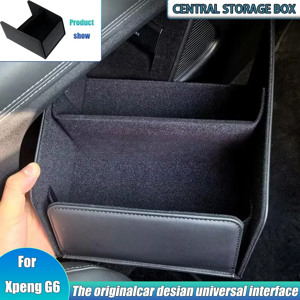

PU Leather Car Lower Central Console Storage Box Organizer Holder Case for Xpeng Xiao Peng G6 Car Interior Accessories