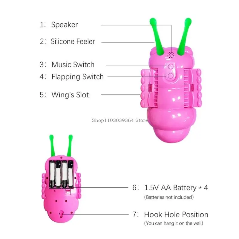 Electric Fairys Wing For Girls,Moving Butterfly Wing with Lights & Music,Toy for Halloween,Princess Cosplay,Dressing Up