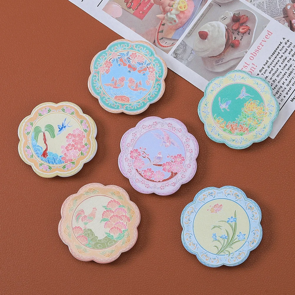 5pcs/lot Simulation Chinese bird-and-flower Plate Small Accessories DIY Doll House Ornaments Mini Accessories