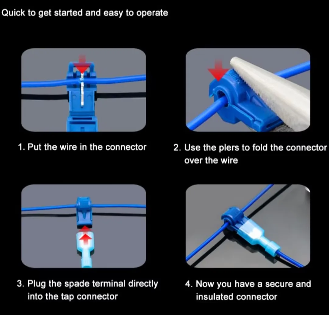 40Pcs 20 Pairs Quick Electrical Cable Connectors Snap Splice Lock Wire Terminal Crimp Waterproof Electric Connector