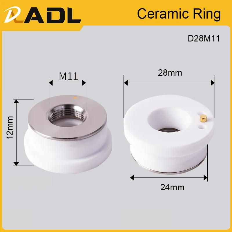 ADL Fiber Laser Ceramic Ring 28mm For Precitec WSX Raytools Bodor Laser Cutting Head Nozzle Holder Parts