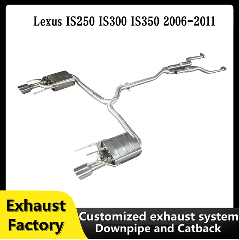 For Lexus IS250 IS300 IS350 2006-2011 stainless steel racing performance intelligent valve exhaust system catback