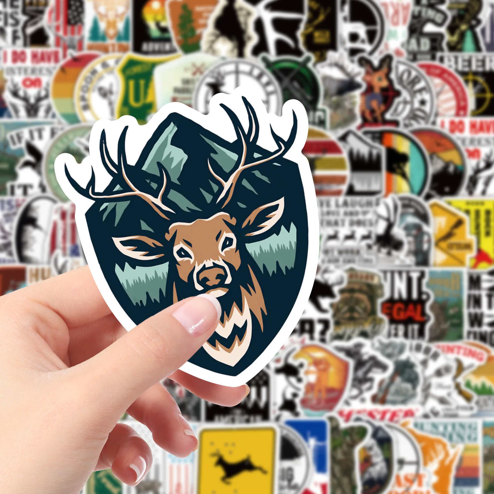 10/30/50/100PCS Go Hunting Sticker Cool Gepersonaliseerde Graffiti Waterdichte Sticker DIY Skateboard Motorfiets Gitaar fiets Sticker