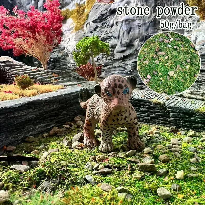 /Cna/1Set Simulating Lawn Sand Table Miniature Landscape Layout With Stone Vegetation DIY Model Mixed With Stone Grass Powder
