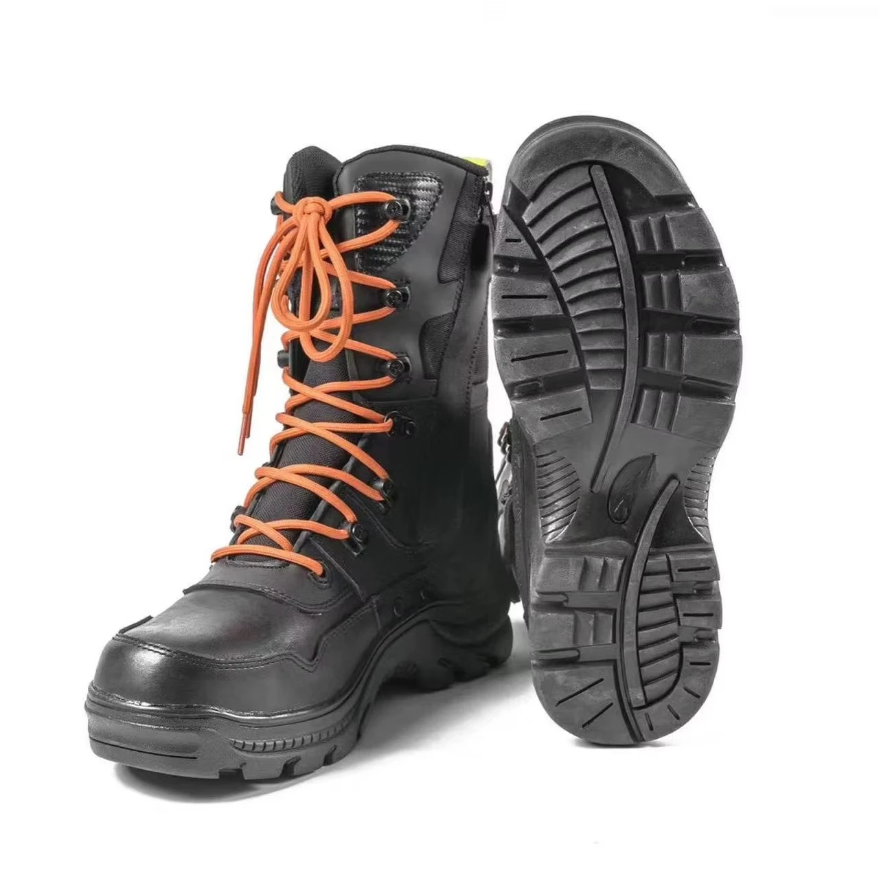 OEM Ayonsafety High-Quality Anti-Slip Steel Toe and Sole Flame-Retardant Fire Protection Leather Boots for Firefighting Rescue