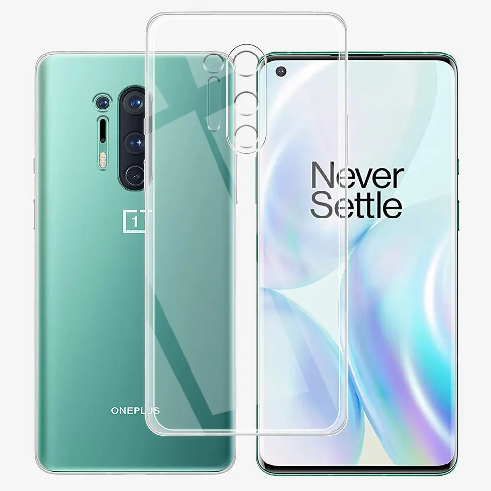 For OnePlus 8 8Pro Case Ultra Thin Silicone Soft Clear Back Cases Cover For OnePlus 8 Coque For OnePlus 8 Pro Fundas 1+8 Shell