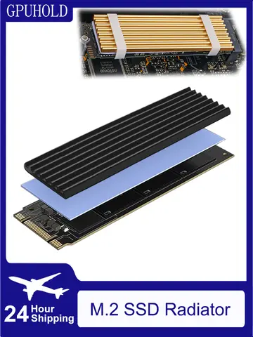 GPUHLOD M.2 SSD Heatsink M2 2280 Solid State Hard Disk Aluminum Radiator with Thermal Silicone Pad PS5 Desktop PC NGFF NVME