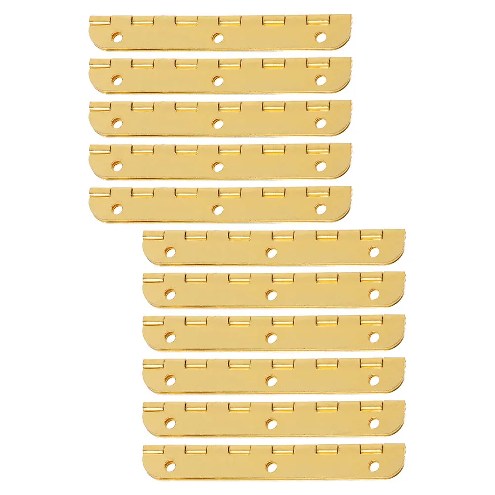 

10pcs Piano Hinge Mini Iron Hinges for Wood 180 Degree Folding Door Heavy Duty Small Cases Furniture Hardware