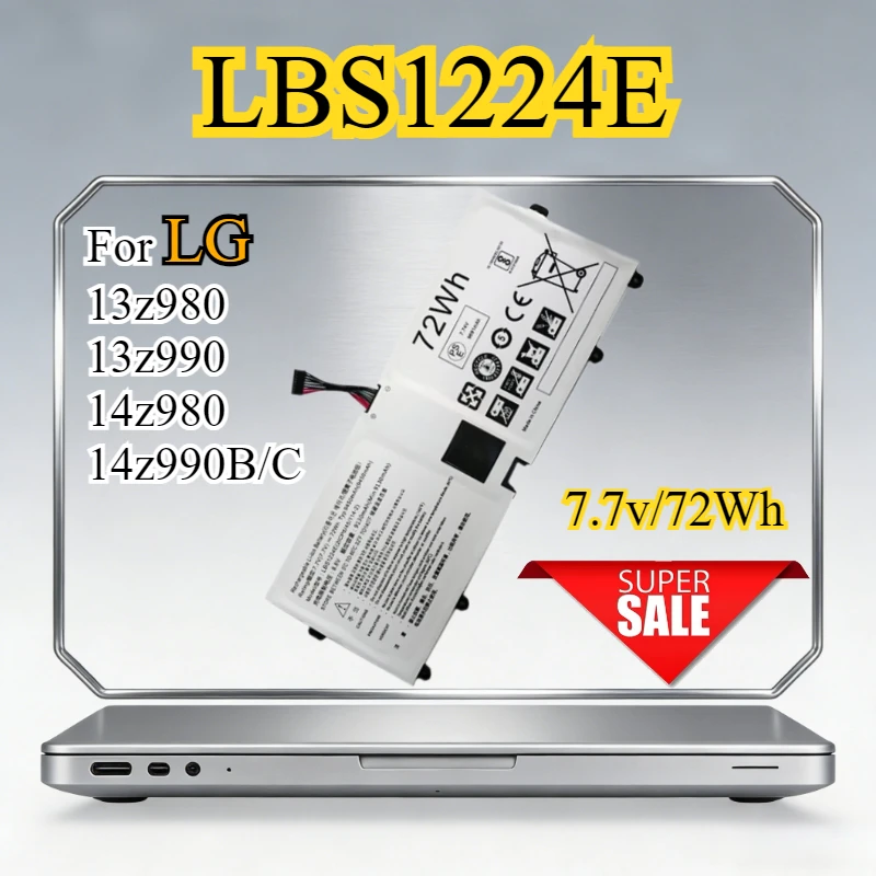 

7.7V 72Wh LBS1224E Laptop Battery for LG 13Z980 14Z980 15Z980 15Z990 13Z990 14Z990 14Z990B 14Z90N 14Z90P 14Z990C 17Z990 17Z990B