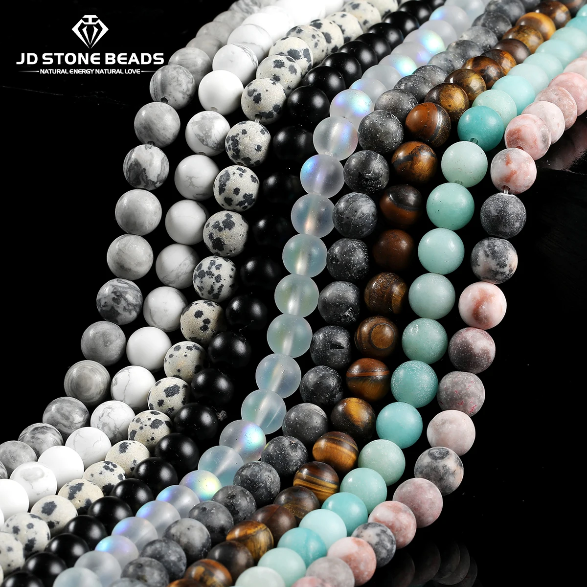 

4-12mm Natural Stone Matte Yellow Tiger Eye Turquoise Bead Round Loose Spacer for Jewelry Making DIY Bracelet Necklace Accessory