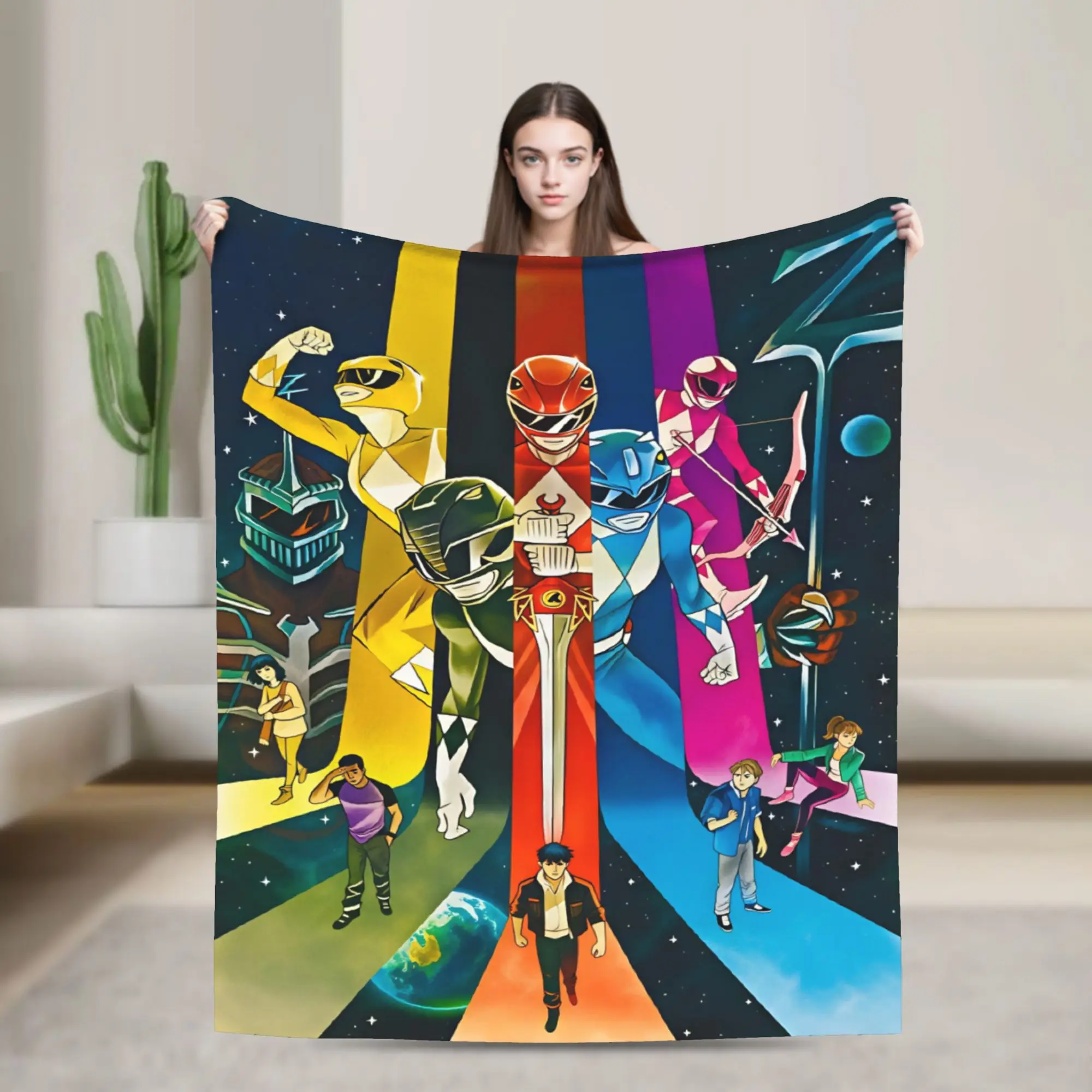 Super Sentai Blanket Quality Soft  Throw Blanket Winter Travel Outdoor Print Bedspread