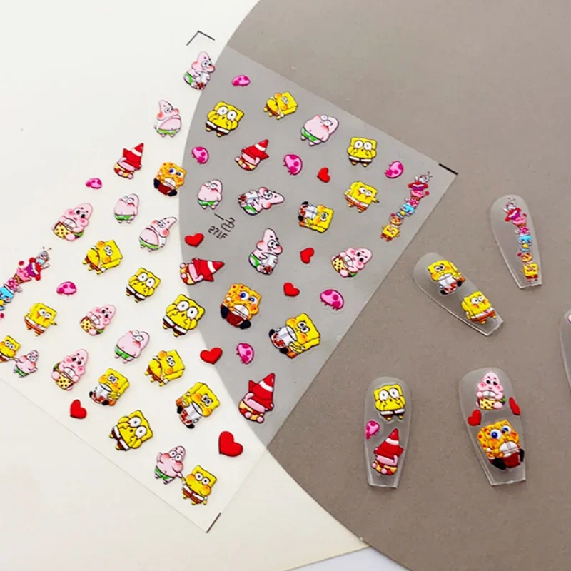 SpongeBob SquarePants Nail Art Stickers Patrick Star Water Cup Mobile Phone Case Computer Notebook Accessories Wholesale