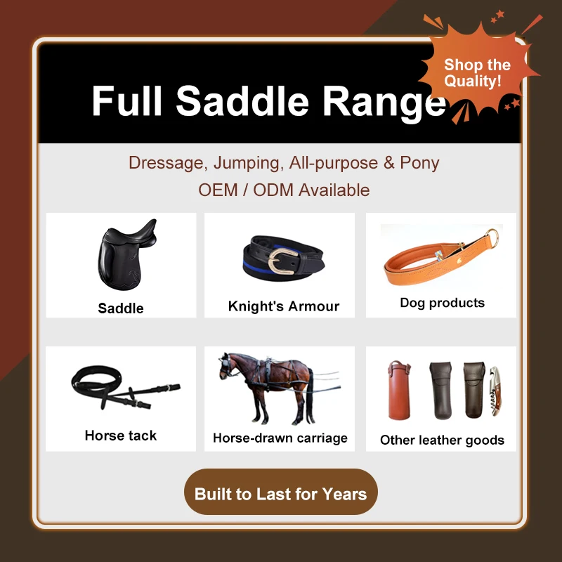 Elite Motion Control Pferdesattel Englischer Sprungsattel Tracy Strapazierfähiges Leder Secure Grip Trail Arena Endurance Balance