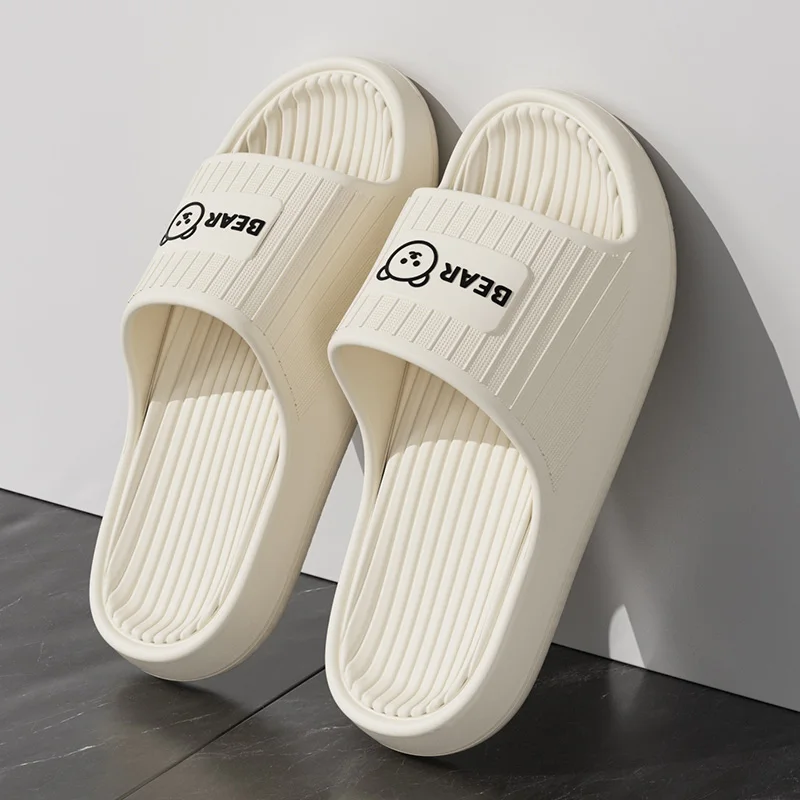 

Home slippers for women summer new indoor home bathroom anti slip couple thick sole simple slippers for men