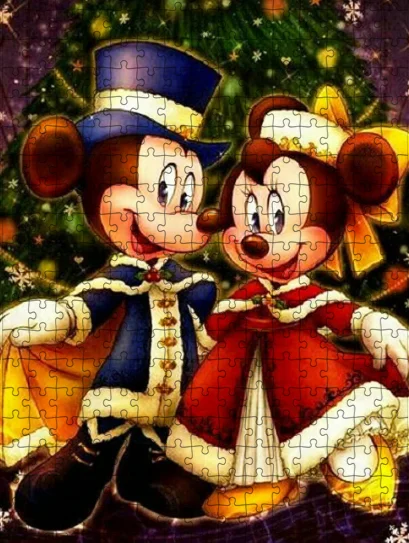 Disney Minnie Goofy Gold Cartoon Handmade Puzzle 300/500/1000 High Quality Game Gift Box