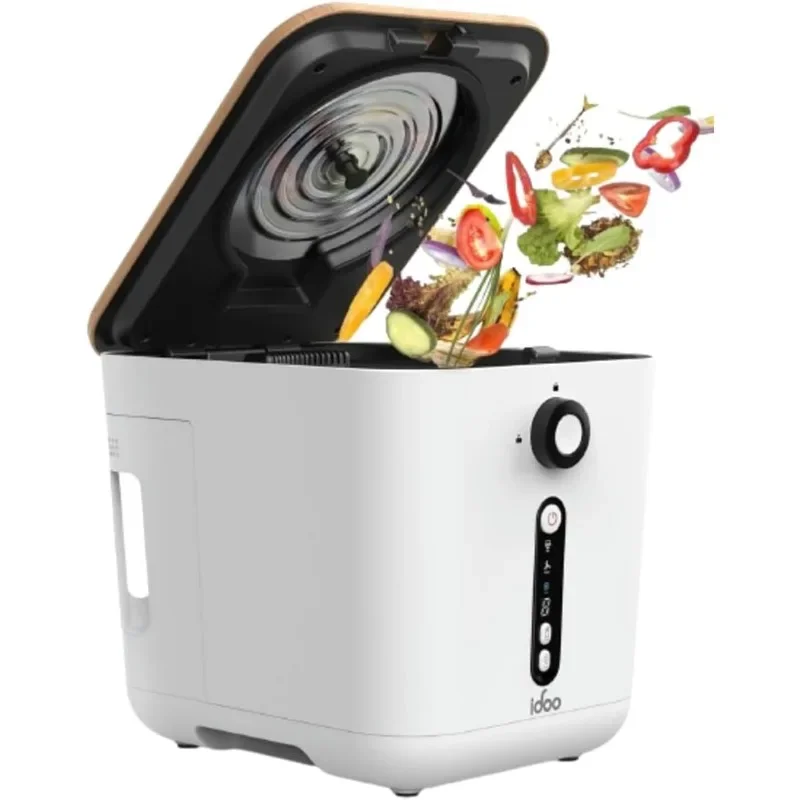 Upgraded Electric Composter for Kitchen, iDOO 3L Smart Countertop Composter Indoor Odorless with Detachable Carbon