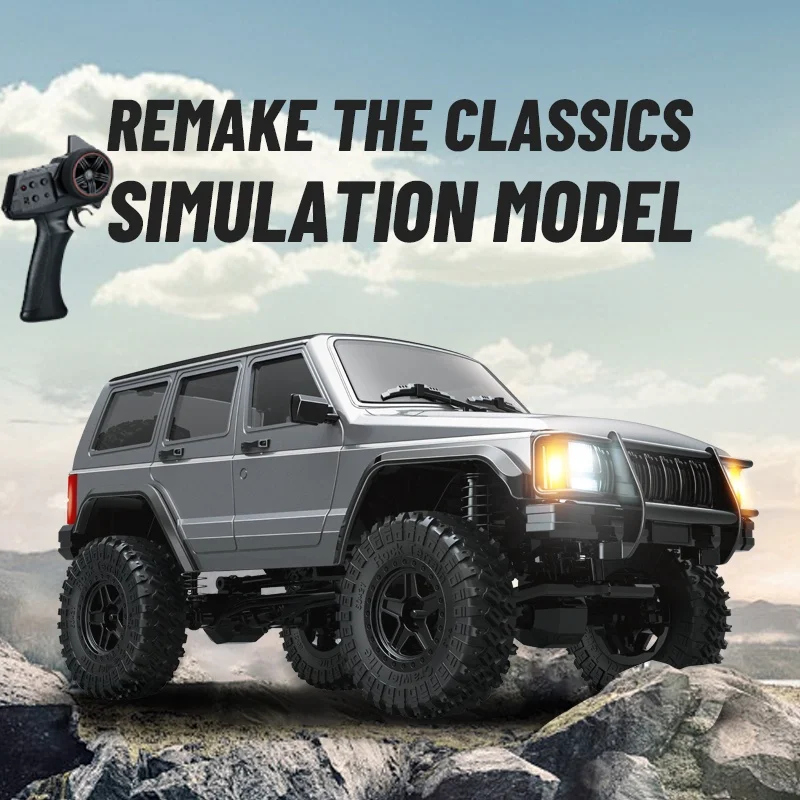 Samochód RC 1/18, zdalnie sterowany 2.4G, terenowy crawler 4WD, elektryczny samochód wspinaczkowy, symulowany Cherokee, pojazd terenowy 4WD.