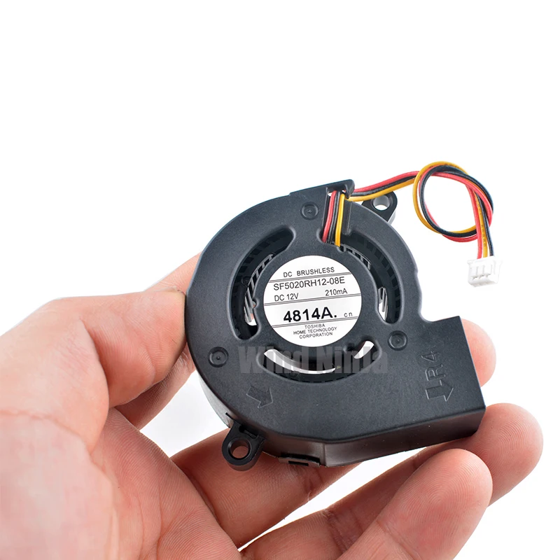 SF5020RH12-08E 5cm 50mm Blower Fan 50x50x20mm DC12V 0.21A 3-Pin Centrifugal Cooling Fan for Projectors - view 6