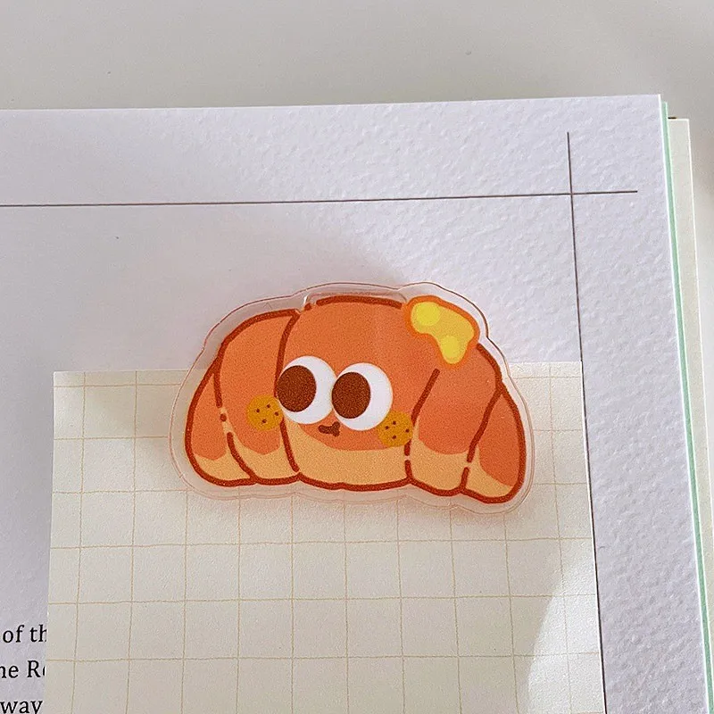 Clip per sigillare il pane in acrilico da 5 pezzi, clip per file di note con decorazione per toast