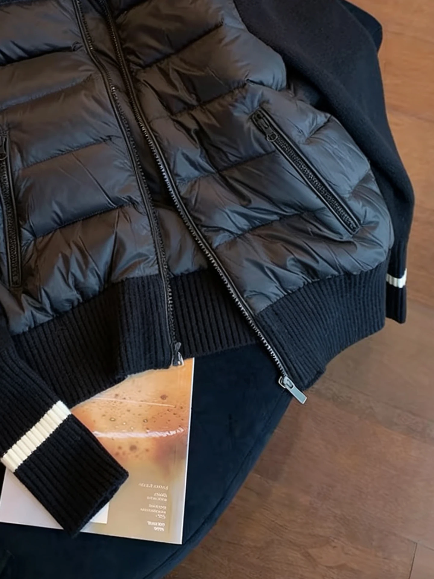 Retro Gestrickte Spleißen Baumwolle Jaet Stehkragen männer Casual All-Match Herbst Winter Faion Oberbekleidung Reißverschluss Lange...