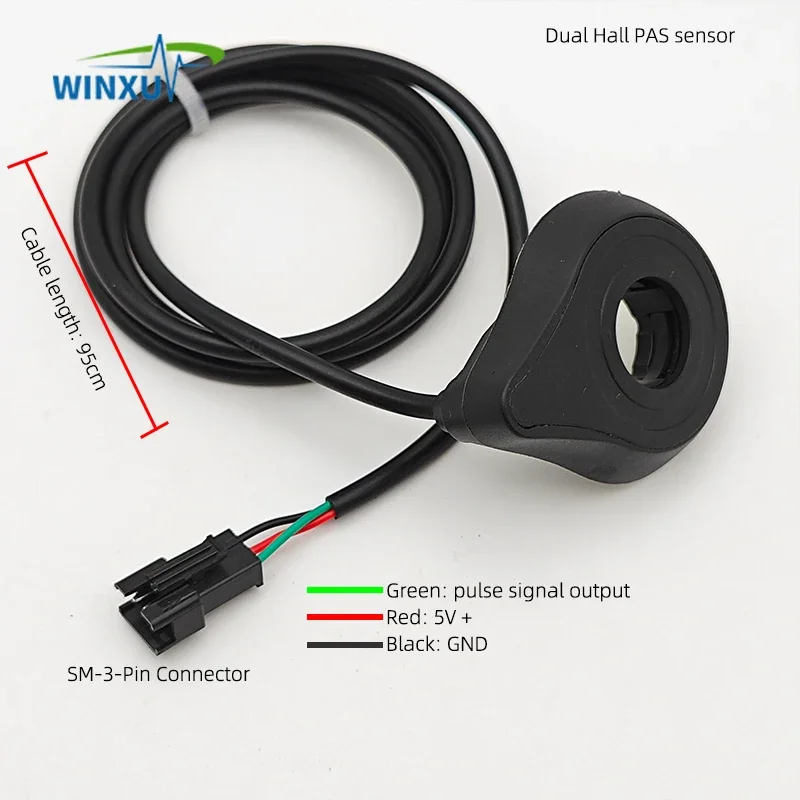 E-bike PAS Pedal Assist Sensor Pulse Booster Universal 12 Magnet Dual Hall for Electric Mountain Bike Ebike
