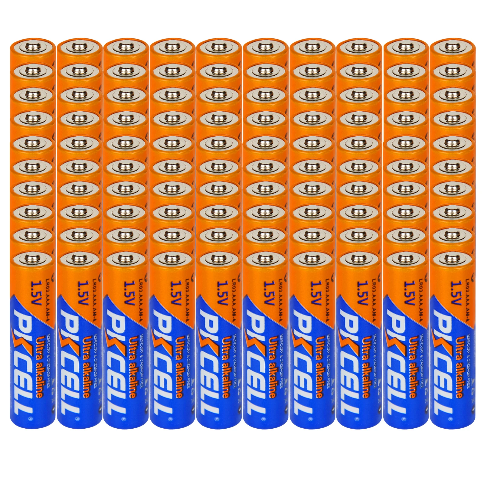 100PC PKCELL LR03 AAA  3A AM4 E92 Battery 1.5V Alkaline Battery 10 years shelf life For Remote Control Toy Flashlight