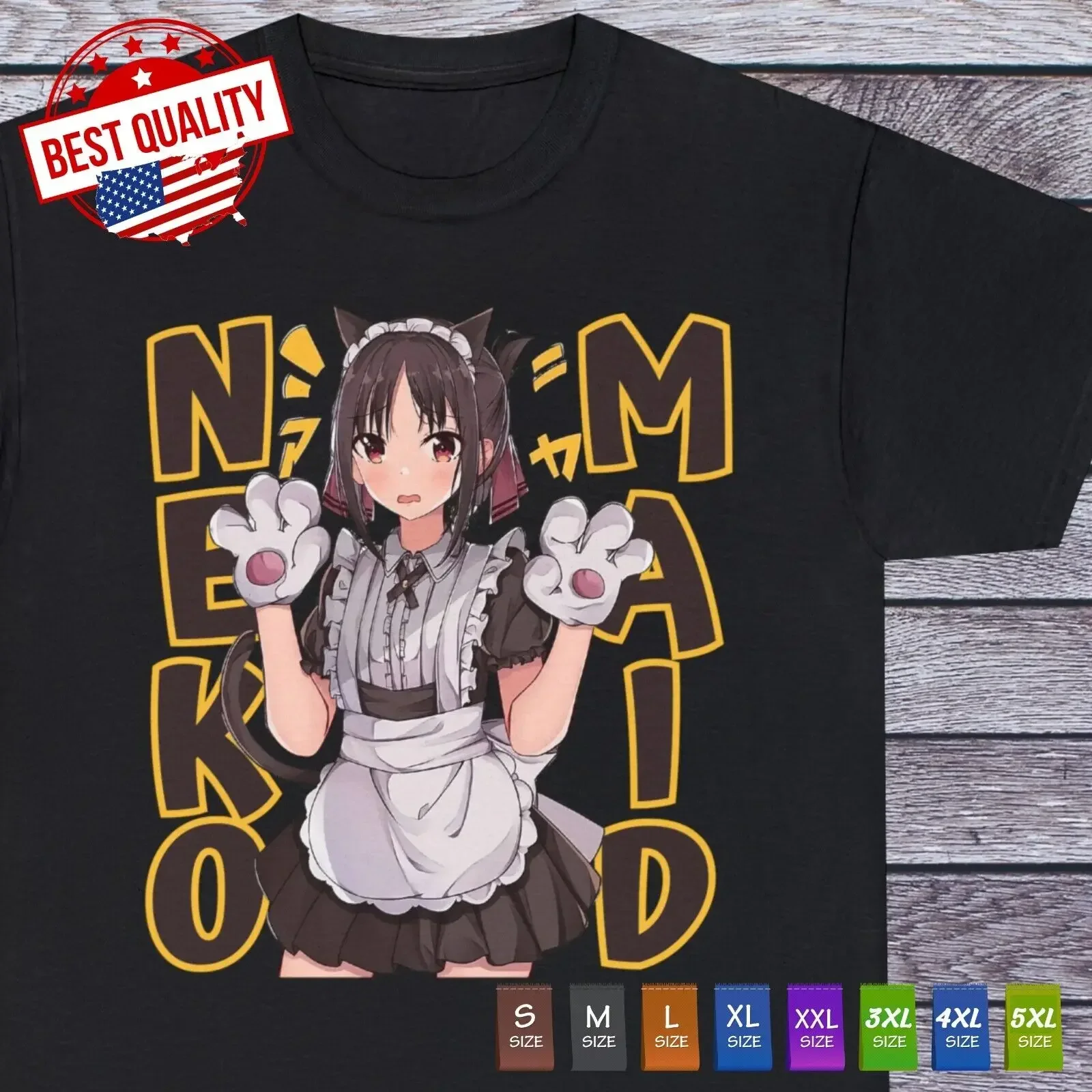 Waifu Girl Kaguya Sama T Shirt Ecchi Kawaii Maid Anime Cute Manga Japanese Tee