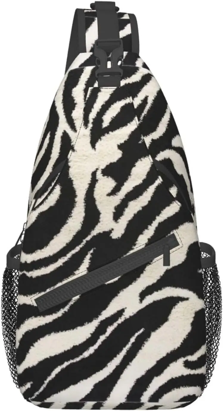 Zaino obliquo alla moda Zebra Animal, zaino per il tempo libero, borsa piccola, per viaggi, lavoro, viaggi quotidiani