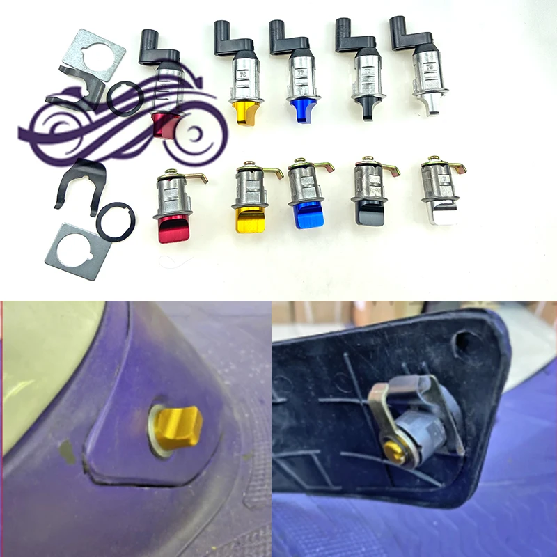 New CNC fuel Tank Lock For HONDA DIO ZX AF18 AF25 AF27 AF28 motorcycle lock SEAT LOCK TANK LOCK