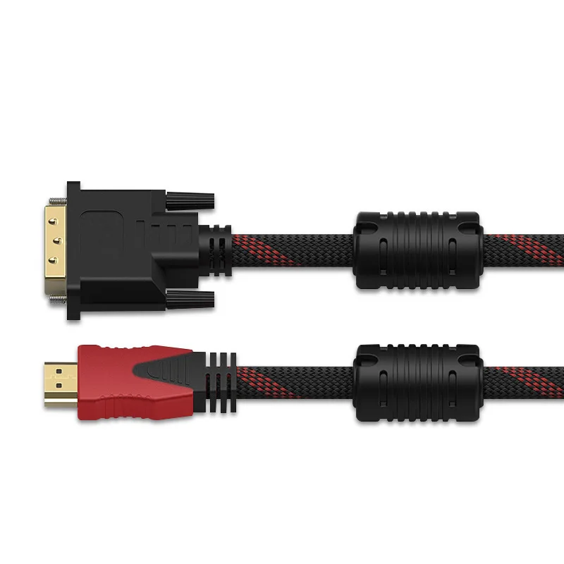 1.5/3/5m HDMI-compatible to DVI Cable Male to 24+1 Pin Male Video Cable for HDTV DVD Projector DVI 1080P Gold Plated Adapter C5