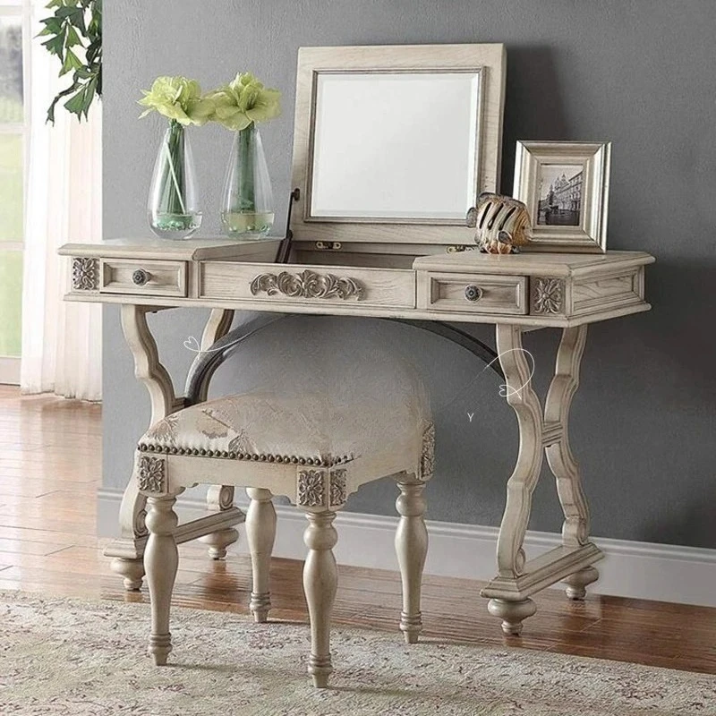 

A American country solid wood carving flower dresser ash wood